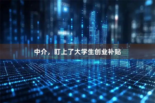 中介,盯上了大学生创业补贴
